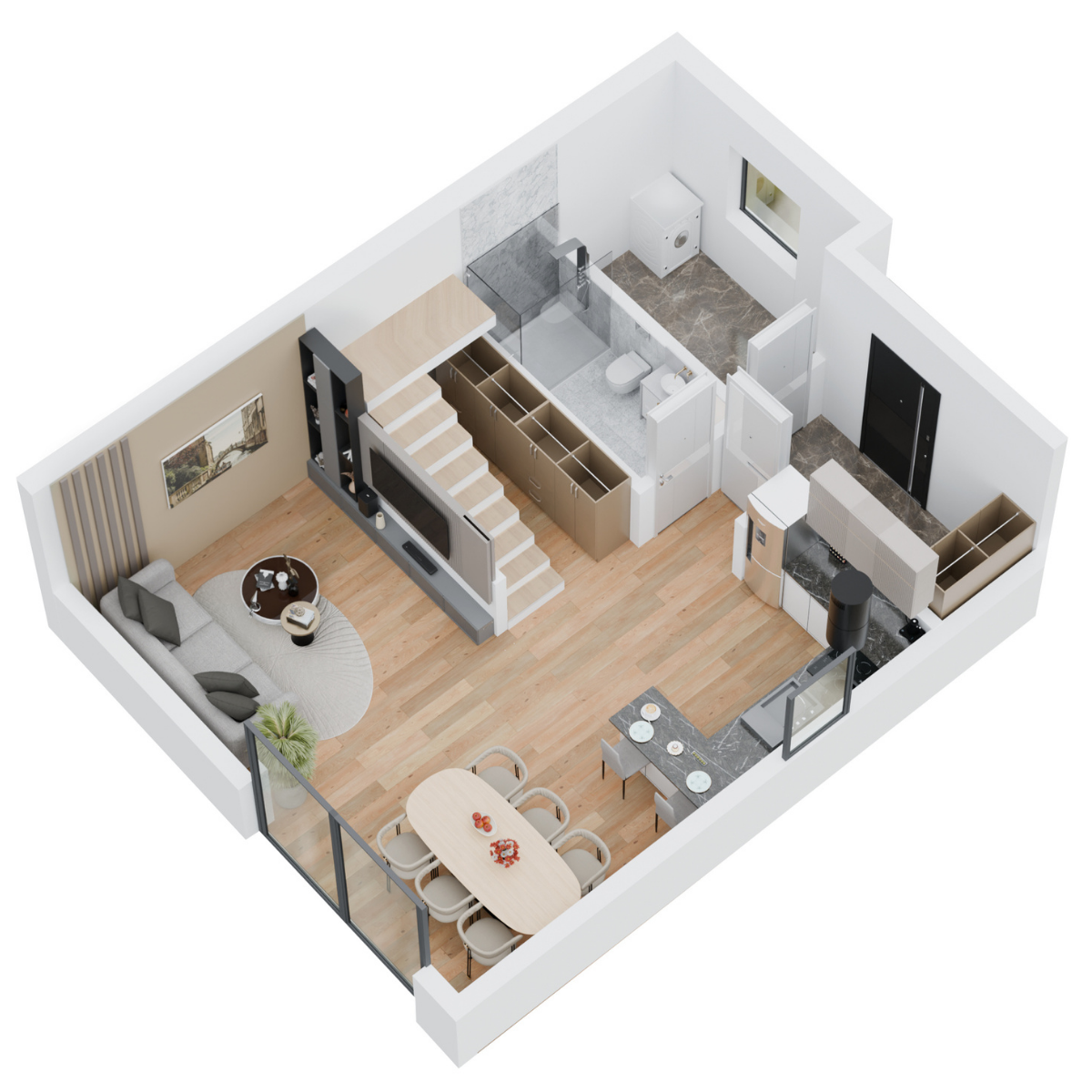 Model 3D parteru
